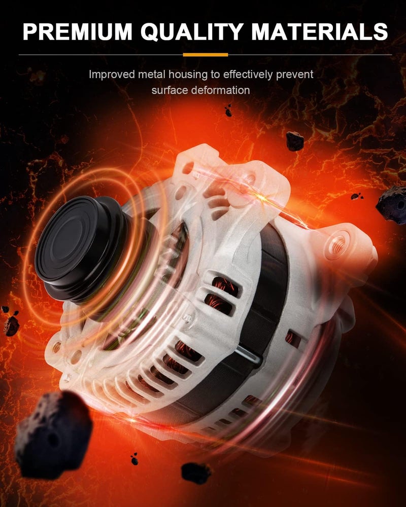 ROADFAR Alternator Fit For Toyota Corolla 2009 2010 2011 2012 2013 2009 2010 Matrix 1.8L 11385 11386 11577 27060-0P150 High Output Alternator - Image 2